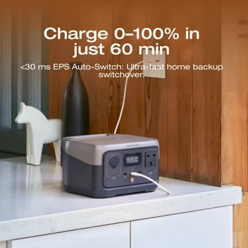ECOFLOW Portable Power Station RIVER 2, 256Wh LiFeP04 BatteryFor Outdoor Camping
