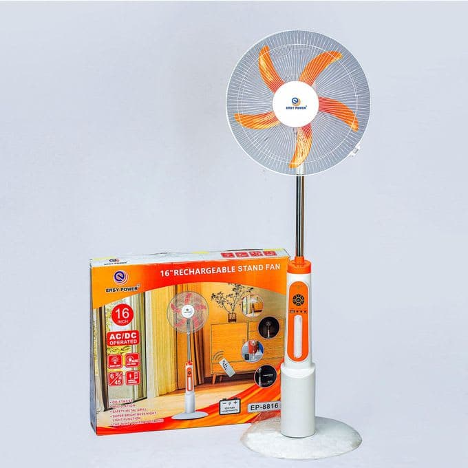 18 " Rechargeable stand fan - easy power