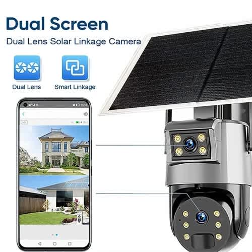 Crossfire 8mp dual lens solar ptz ccamera