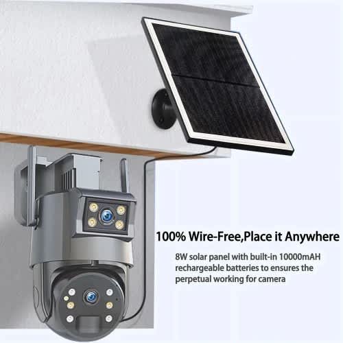 Crossfire 8mp dual lens solar ptz ccamera