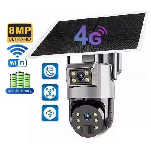 Crossfire 8mp dual lens solar ptz ccamera